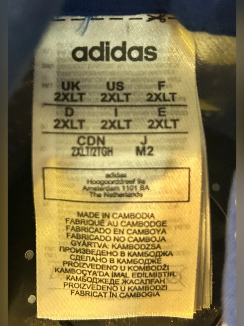 adidas SIZE 2XLT White Hoodie